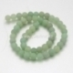 Natural green aventurine gemstone bead, frosted, round, 8 mm, 1 pc