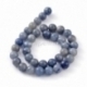 Natural blue aventurine gemstone bead, round, 8 mm, 1 pc