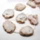 Natural crystal agate gemstone bead, druzy, nugget, old lace, 30~75x18~50x5~13mm, 1 pc