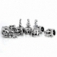 3D pendant "Crown", antique silver, 18x9 mm