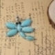 Pendant "Dragonfly", antique silver, 87x72 mm