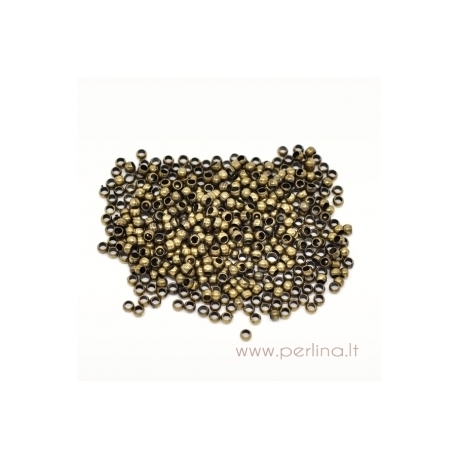 Sidabro spalvos spaustukai, 2 mm, 100 vnt