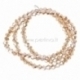Glass bead, faceted, bicone, champagne, 4x4 mm, 1 strand 47 cm 