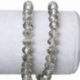 Glass bead, rondelle, faceted, grey, 8x6 mm, 1 pc 