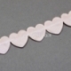Juostelė "Širdelės", rožinės sp., 16 mm, 1 m