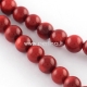 Natural coral bead, dyed, dark red, 7,5~8,5 mm, strand 42 cm