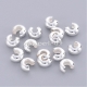 Crimp beads cover, silver color, 4x3 mm, 10 pcs