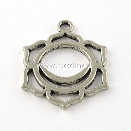 Pendant "Sacral Chakra", antique silver, 30x23x2mm
