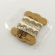 Printted cotton ribbon, cream with brown ornament, 20 mm, 1,82 m