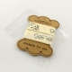 Printted cotton ribbon, cream with black ornaments, 20 mm, 1,82 m
