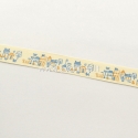 Printted cotton ribbon "House", off white, 20 mm, 1,82 m