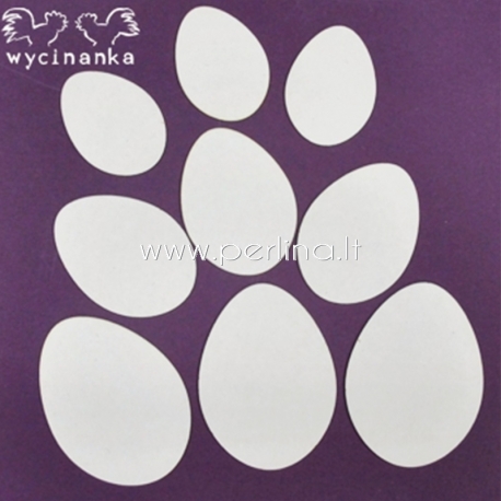 Chipboard "Easter - set of Easter eggs", 9 pcs