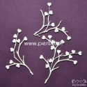 Chipboard "My sweet love - twigs", 3 pcs