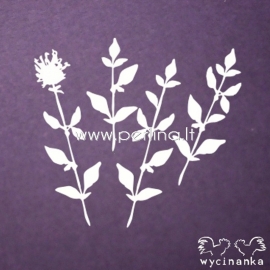 Chipboard "Flowers and herbs 3", 4 pcs