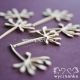 Chipboard "Flowers and herbs 11", 6 pcs