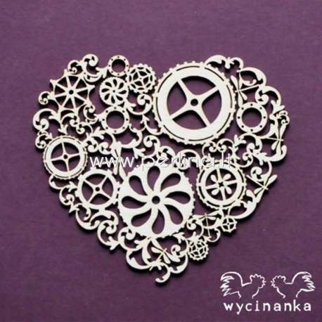 Chipboard "Around the steampunk - heart 1", 1 pc