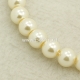 Glass pearl bead, ivory, 6 mm, 1 strand about 140 pcs