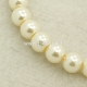 Stiklinis perlas, dramblio kaulo sp., 6 mm, 1 juosta (apie 140 vnt.)