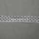 Organza ribbon, white with black dots, 14 mm, 1 m
