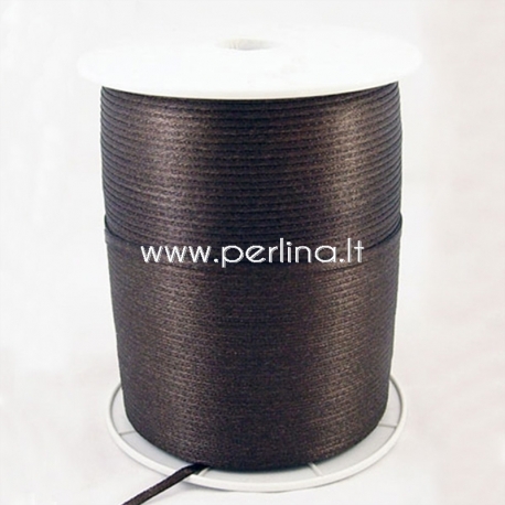 Satin ribbon, brown, 3 mm, 1 m