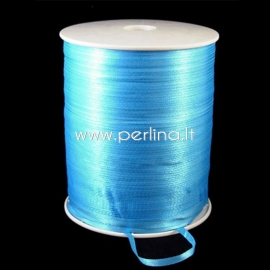 Satin ribbon, aqua blue, 3 mm, 1 m