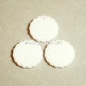 Plexiglass pendant "Curly circle", white, 3 cm