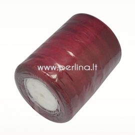 Organza ribbon, dark red, 20 mm, 1 m