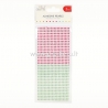 Adhesive pearls, red and green, 3mm, 800 pcs