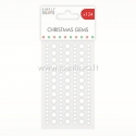 Adhesive Christmas Gems, clear, 124 pcs