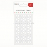 Adhesive Christmas Gems, clear, 124 pcs