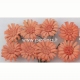 Fabric flowers "Daises", cream, 8 pcs