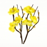 Fabric flowers "Cherry Blossoms", yellow, 2 pcs