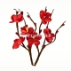Fabric flowers "Cherry Blossoms", red, 2 pcs