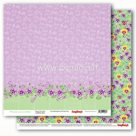 Paper "Precious Memories - Pansy Paradise", 30,5x30,5 cm