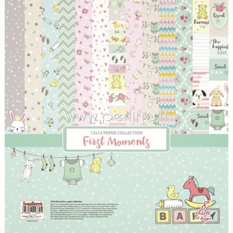 Paper collection set "First Moments", 30,5x30,5 cm, 8 sheets