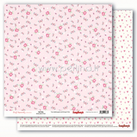 Popierius "Precious Memories - Pink Petals", 30,5x30,5 cm