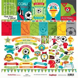 Popierius "Football Star - Cards 2", 30,5x30,5 cm