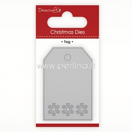 Die cut stencil "Christmas Dies - Tag", 6.4cm x 4.3cm