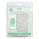 Die cut stencil "Tag Dies", 8 pcs, from 3.1 cm x 1.5 cm to 7.5 cm x 4.1 cm