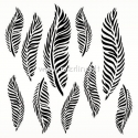 Stencil-mask "Feathers - Strength in Numbers", 15x15 cm
