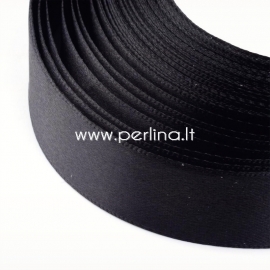 Satin ribbon, black, 50 mm, 1 m