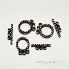 Aukso sp. užsegimas "Širdutė", 12x8 mm