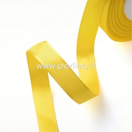 Satin ribbon, yellow, 20 mm, 1 m