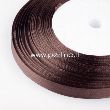 Satin ribbon, brown, 20 mm, 1 m
