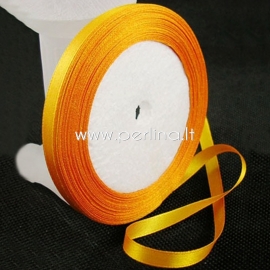 Satino juostelė, šviesi oranžinė, 12 mm, 1 m