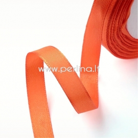 Satin ribbon, orange, 10 mm, 1 m