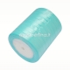 Satin ribbon, cyan, 10 mm, 1 m