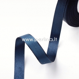 Satin ribbon, dark blue, 10 mm, 22,86 m