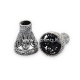 Brass bead cone, antique silver, 18x15 mm, 1 pc