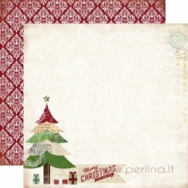 Popierius "Merry Christmas", 30,5x30,5 cm